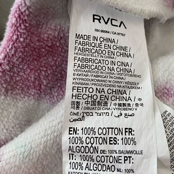 RVCA Tie Dye Sweatshirt Hoodie Womens Size Small - Picture 8 of 8